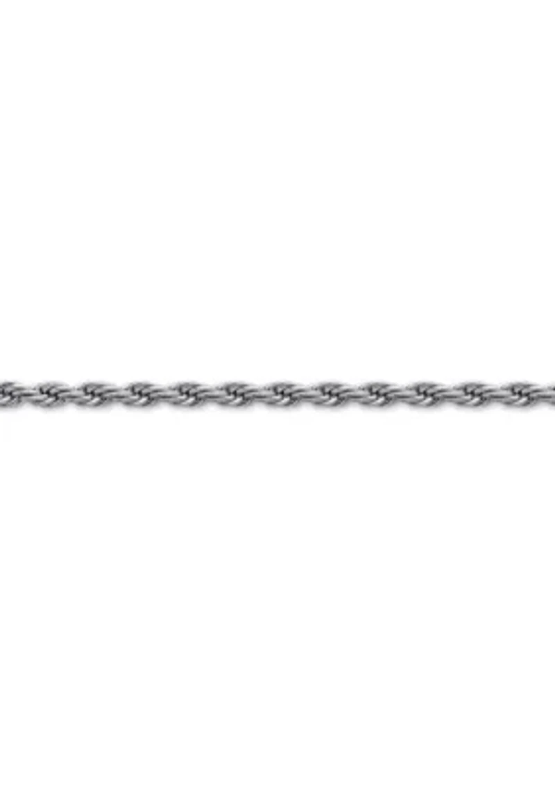Stainless Steel 4MM Rope Chain Necklace, 20" Length