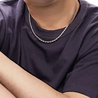 4MM Rope Chain Necklace Stainless Steel