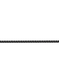 Stainless Steel 4MM Foxtail Chain Necklace with Black Ion Plating and Push Lock, 24"