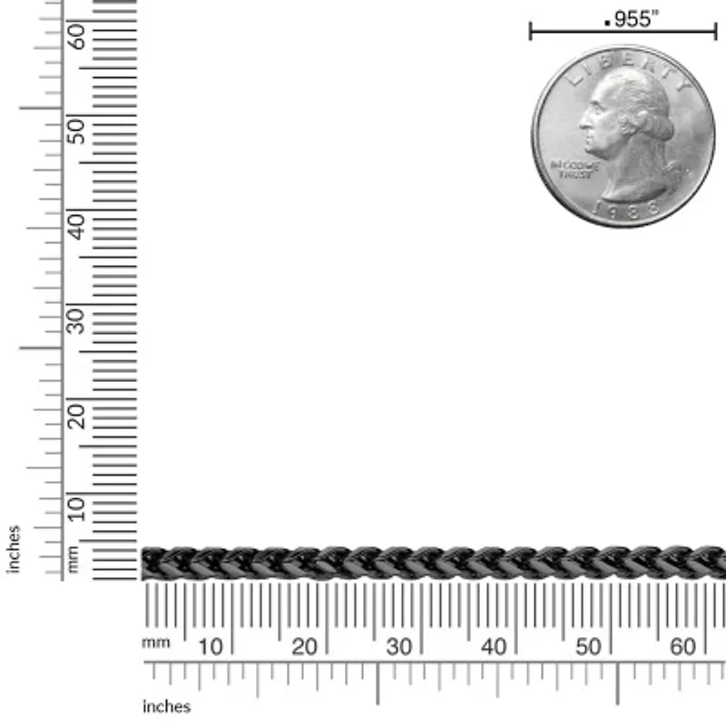 4MM Foxtail Chain Necklace Stainless Steel