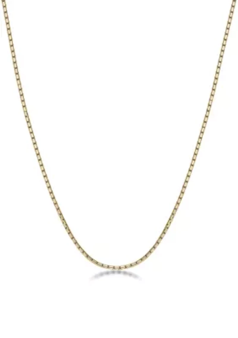 Stainless Steel 2.5MM Snake Chain Necklace with Goldtone Ion Plating, 18" Length