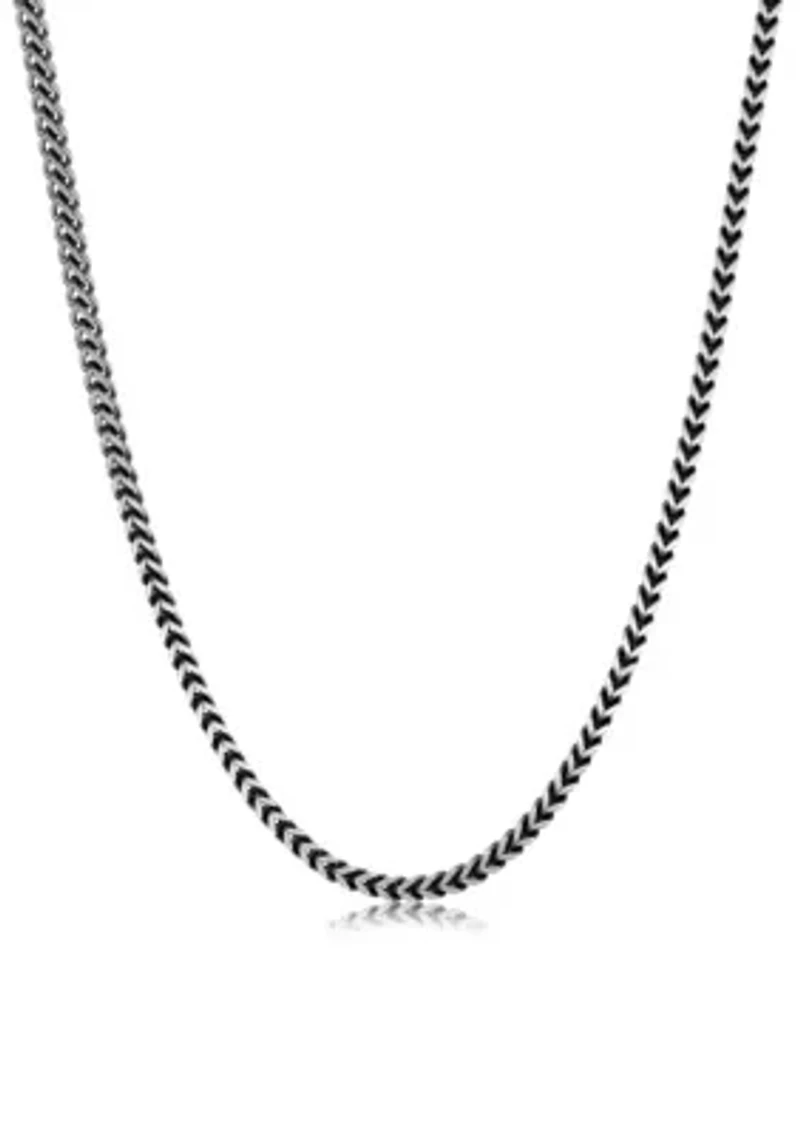 Stainless Steel Foxtail Chain with Black Ion Plating