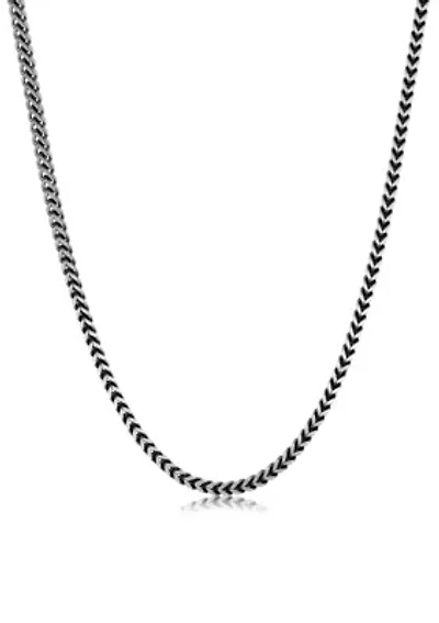 Stainless Steel Foxtail Chain with Black Ion Plating