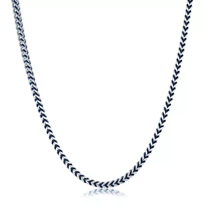 Stainless Steel Foxtail Chain with Black Ion Plating