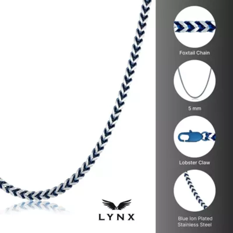 Stainless Steel Foxtail Chain with Black Ion Plating