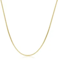 Stainless Steel 2MM Box Chain Necklace with Goldtone Ion Plating, 20" Length