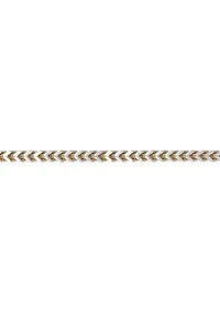 Stainless Steel 5MM Foxtail Chain Necklace with Goldtone Ion Plating, 30" Length