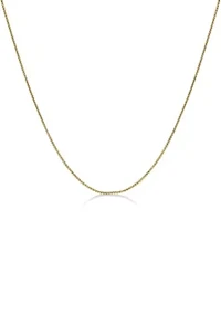 Stainless Steel 2MM Round Box Chain Necklace with Goldtone Ion Plating, 22" Length