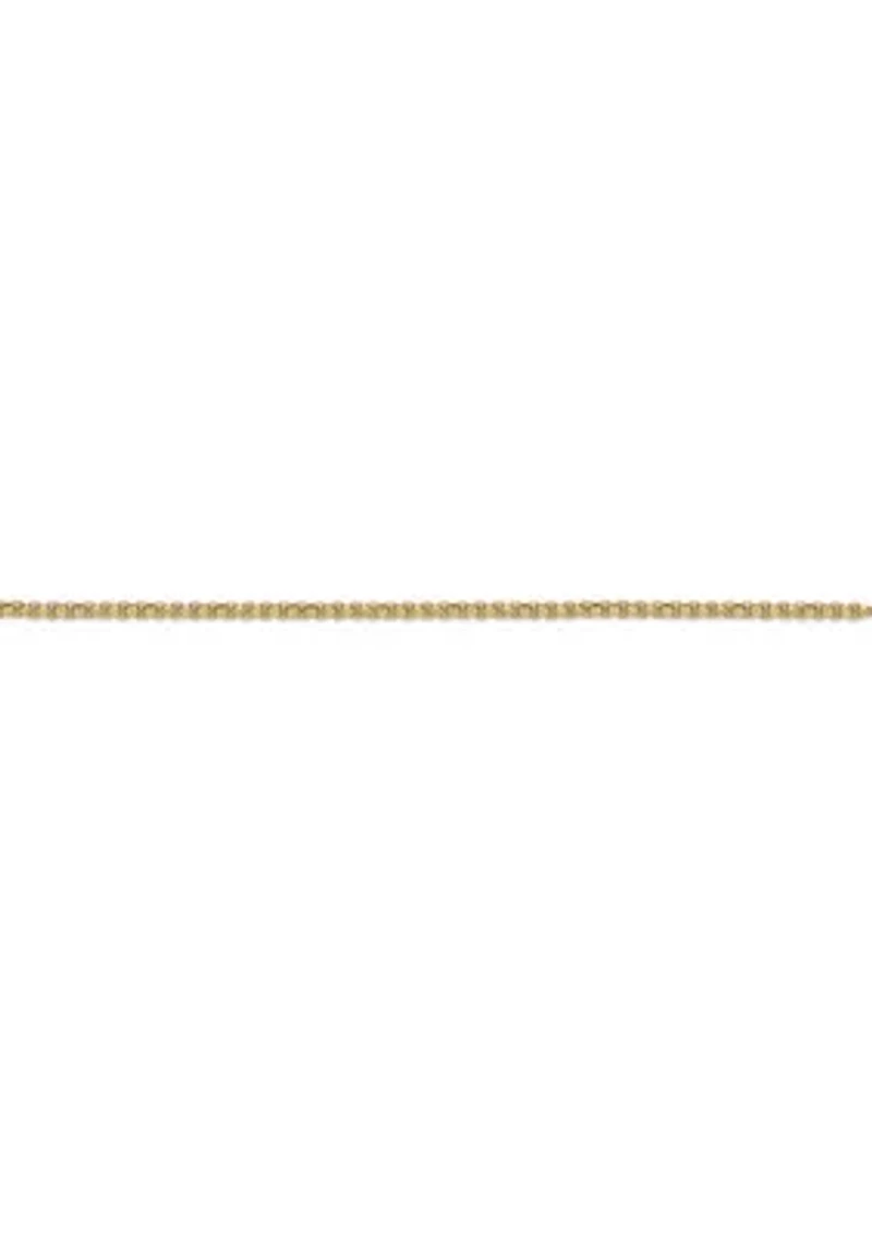 Stainless Steel 2MM Round Box Chain Necklace with Goldtone Ion Plating, 22" Length