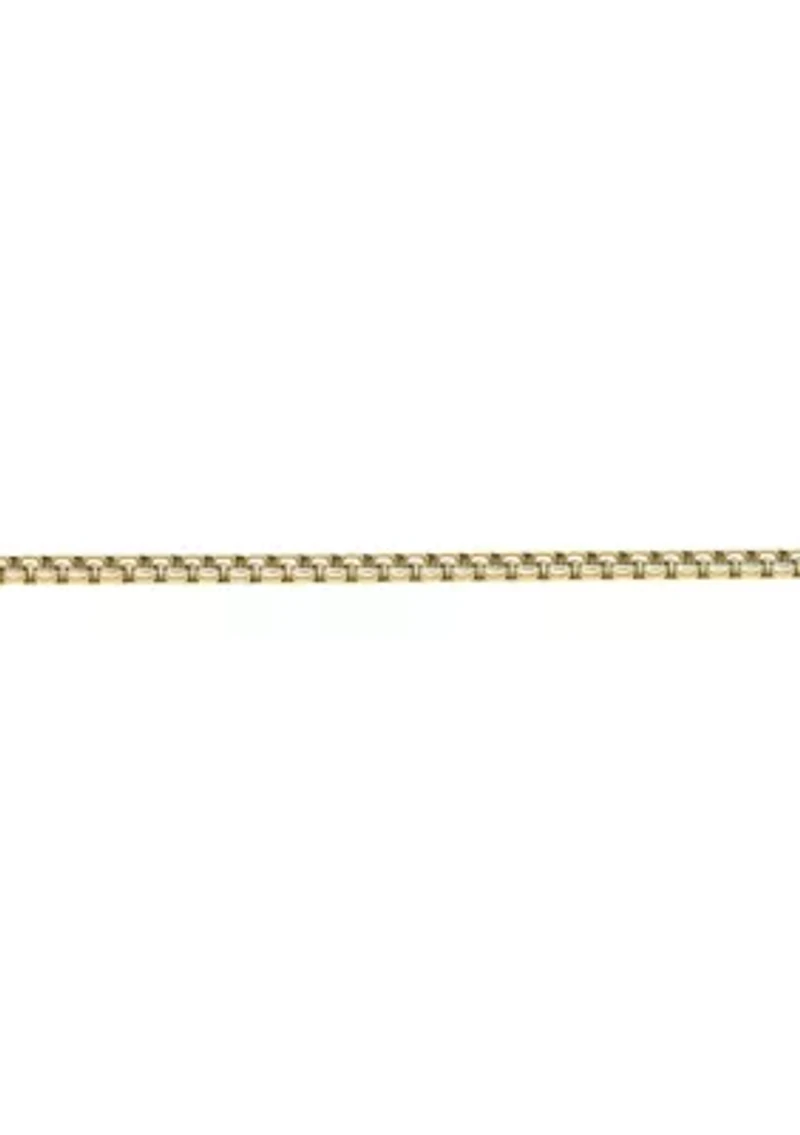 Stainless Steel 4MM Round Box Chain Necklace with Goldtone Ion Plating, 30" Length