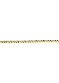Stainless Steel 4MM Round Box Chain Necklace with Goldtone Ion Plating, 30" Length