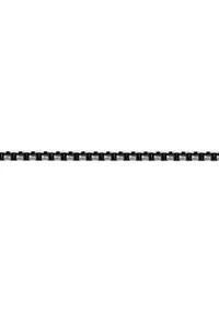 Stainless Steel 5MM Round Box Chain Necklace with Black Ion Plating, 20" Length