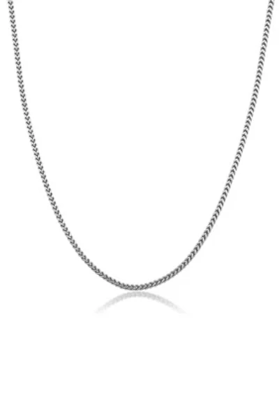 Stainless Steel 2.5MM Foxtail Chain Necklace, 20" Length
