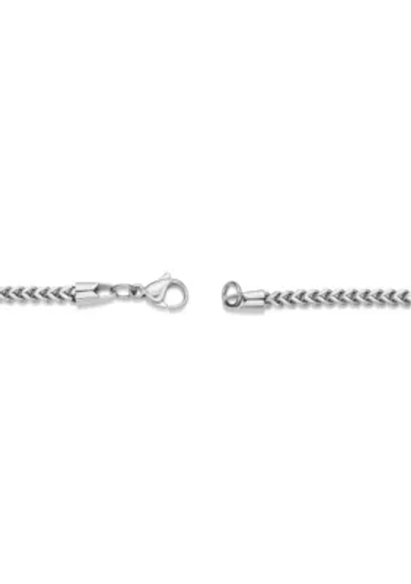 Stainless Steel 2.5MM Foxtail Chain Necklace, 20" Length