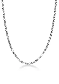 Stainless Steel 4MM Foxtail Chain Necklace with Push Lock, 22"
