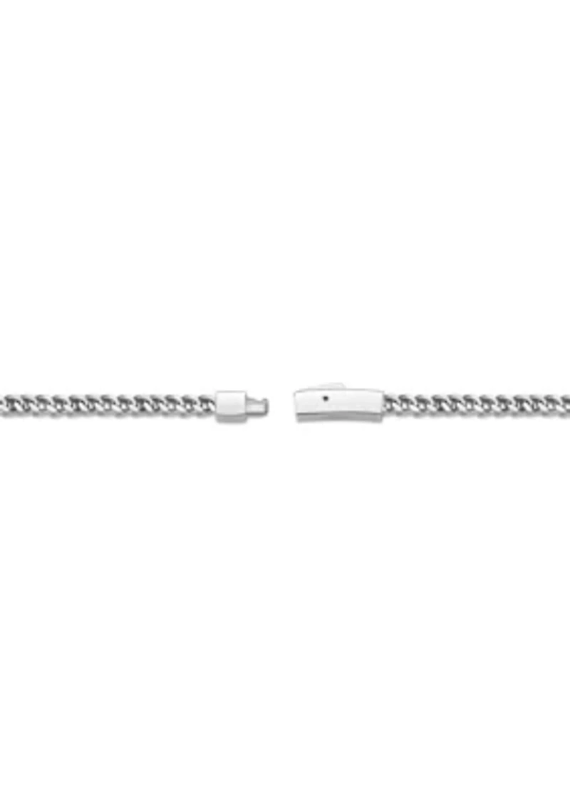 Stainless Steel 4MM Foxtail Chain Necklace with Push Lock, 22"