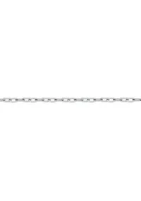 Stainless Steel 6MM Square Rolo Chain Necklace, 18" Length