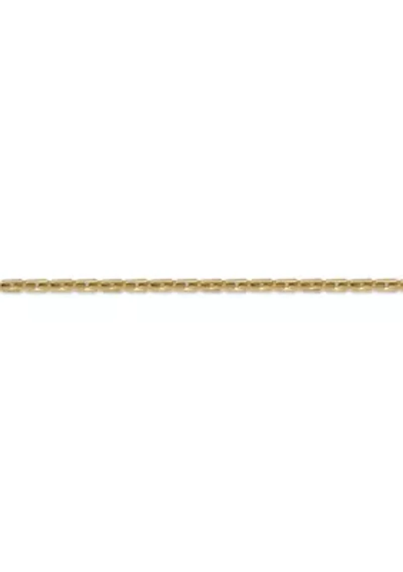 Stainless Steel 4.5MM Link Chain Necklace with Goldtone Ion Plating, 18" Length