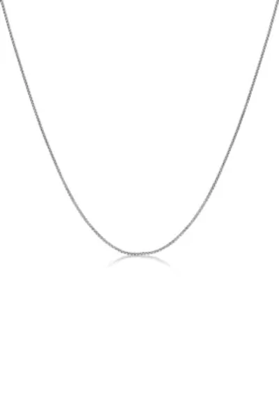 Stainless Steel 2MM Round Box Chain Necklace, 22" Length