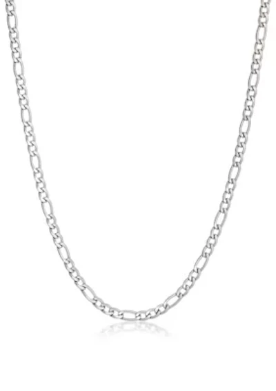4mm Stainless Steel Figaro Chain Necklace