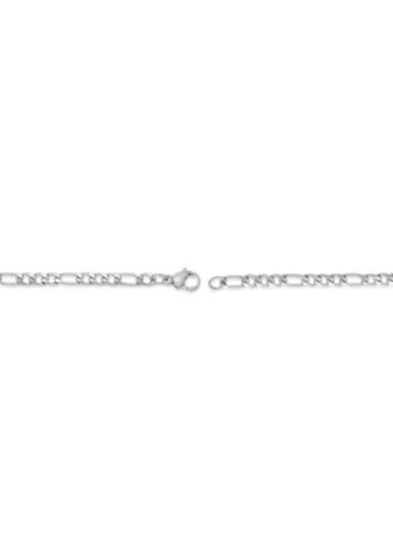 4mm Stainless Steel Figaro Chain Necklace