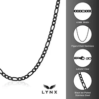 4mm Figaro Chain Necklace Stainless Steel