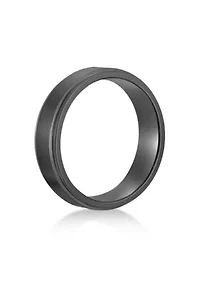 Black Zirconium Flat Edge Ring - 6 MM