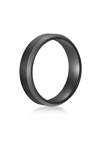 Black Zirconium Beveled Edge Ring - 6 MM