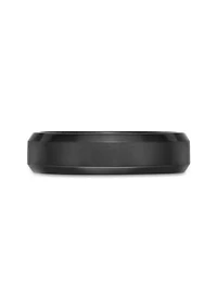 Black Zirconium Beveled Edge Ring - 6 MM
