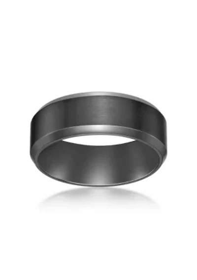 Black Zirconium Beveled Edge Ring - 8MM