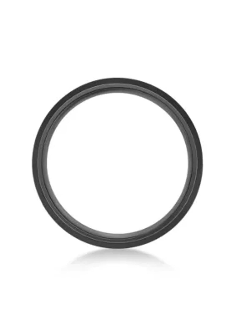 Black Zirconium Beveled Edge Ring - 8MM