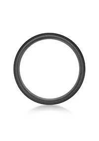 Black Zirconium Beveled Edge Ring - 8MM