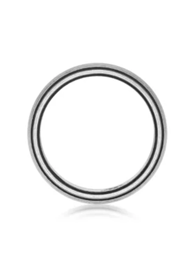 Antiqued Finish Stainless Steel Ring - 8MM