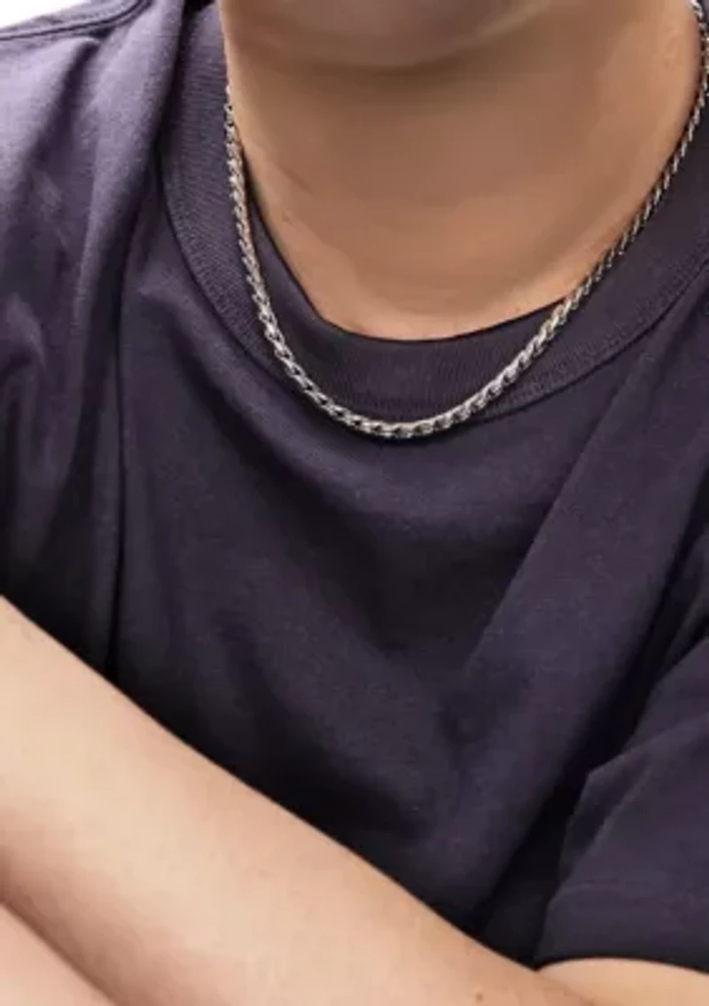 4.5mm Twist Chain in Necklace in Stainless Steel