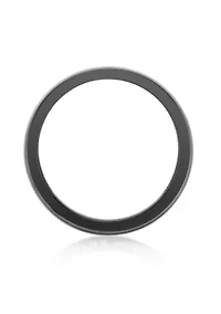 Stainless Steel Ring with Black Ion Plating and Rainbow Inlay - 8MM