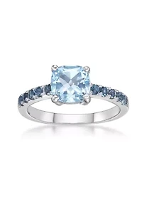 2 1/3 ct. t.w. Blue Topaz and London Ring Sterling Silver
