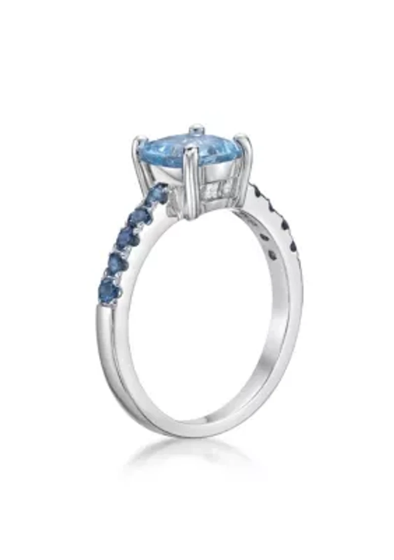 2 1/3 ct. t.w. Blue Topaz and London Ring Sterling Silver
