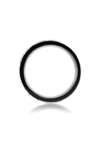 Stainless Steel Ring With Black Ip
