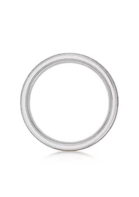 Stainless Steel Ring With Whisky Barrel Wood Inlay And Clear Resin