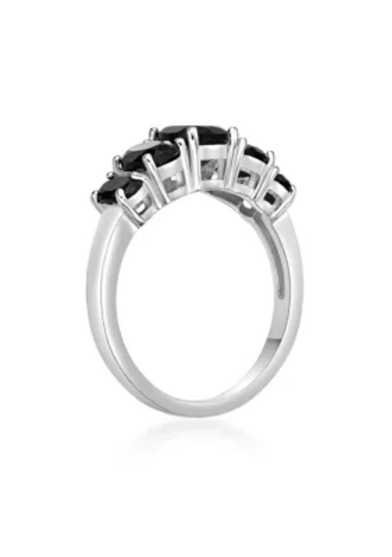 1 1/2 ct. t.w. Black Onyx Ring Sterling Silver