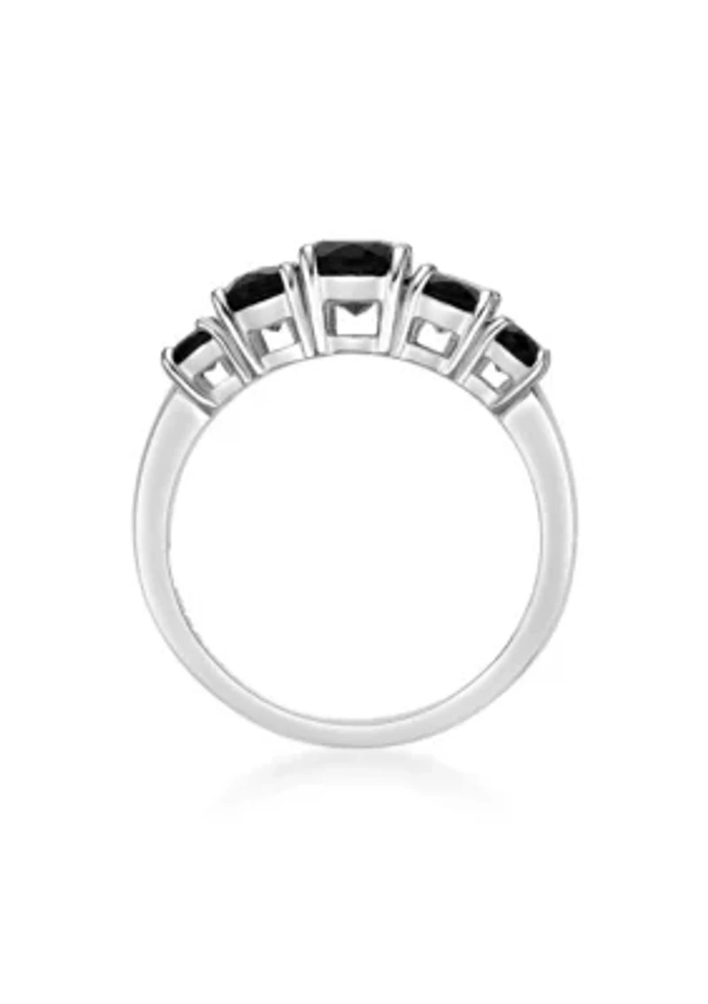1 1/2 ct. t.w. Black Onyx Ring Sterling Silver