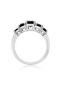1 1/2 ct. t.w. Black Onyx Ring Sterling Silver