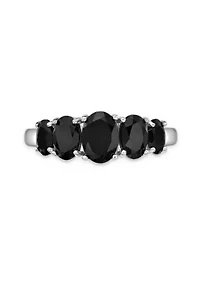 1 1/2 ct. t.w. Black Onyx Ring Sterling Silver