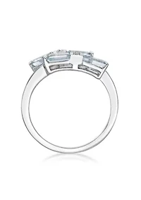 1 ct. t.w. Aquamarine and 7/8 White Topaz Ring Sterling Silver