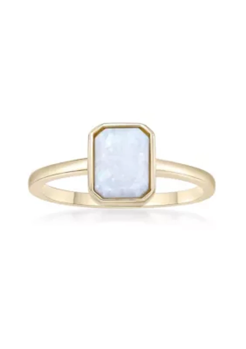 Lab Created 5/8 ct. t.w. Opal Ring 2 Micron Gold Plated Sterling Silver
