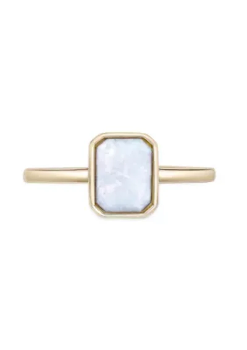 Lab Created 5/8 ct. t.w. Opal Ring 2 Micron Gold Plated Sterling Silver