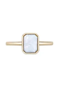 Lab Created 5/8 ct. t.w. Opal Ring 2 Micron Gold Plated Sterling Silver