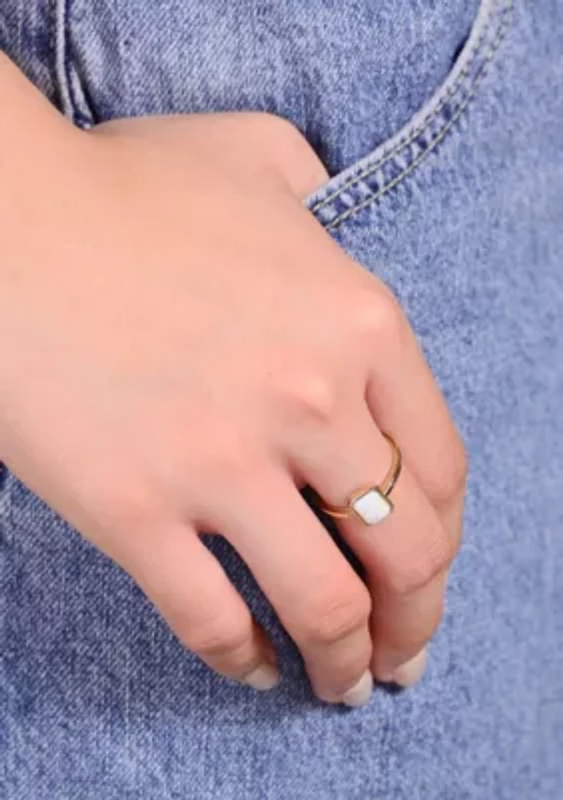 Lab Created 5/8 ct. t.w. Opal Ring 2 Micron Gold Plated Sterling Silver