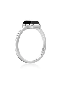1 1/5 ct. t.w. Black Onyx Ring 2 Micron Gold Plated Sterling Silver