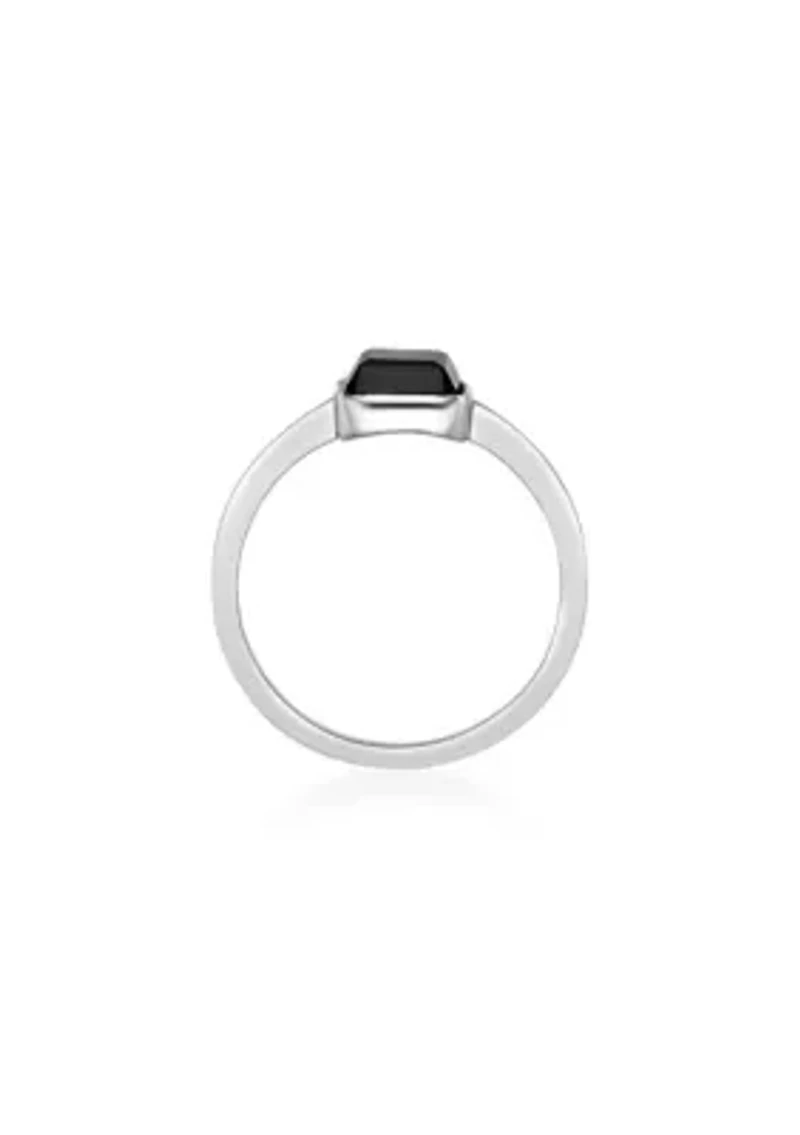 1 1/5 ct. t.w. Black Onyx Ring 2 Micron Gold Plated Sterling Silver